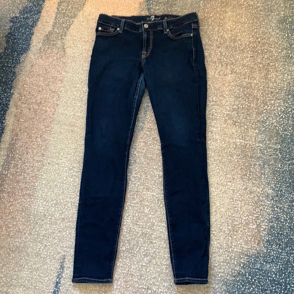 7 For All Mankind Dark Denim Skinny Jeans